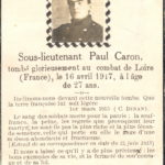 Sous-lieutenant magnymontois Paul Caron, combattant dans la Légion étrangère française et mort en 1917. Photo : Collection Centre d’histoire de Montmagny